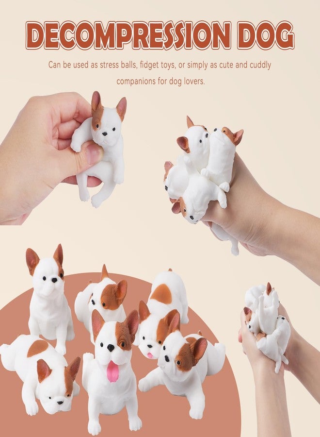 AiSiXin 6Pcs Dog Squishy Toys for Kids, Cute Fidget Toys Stress Balls for Adults, Sensory Stress Toys Squish Squeeze Ball Stress Relief Toy, Squishy Ball Stretch Squeeze Toys Party Favors for Boys & Girls - Image 4